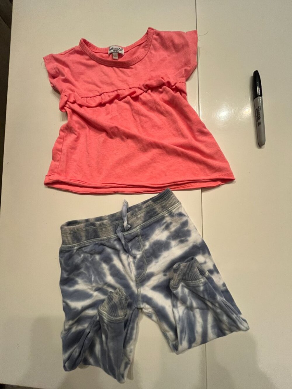 Splendid Girls Clothing Lot 18 24M Tie Dye Joggers and Pink Top